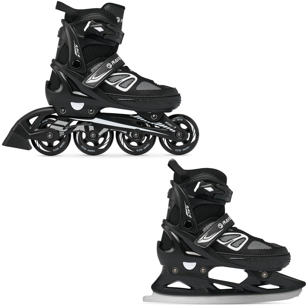 RAVEN Advance 2in1 Ice Skates Schlitt- und Inlineskates Inliner für Kinder und Erwachsene verstellba
