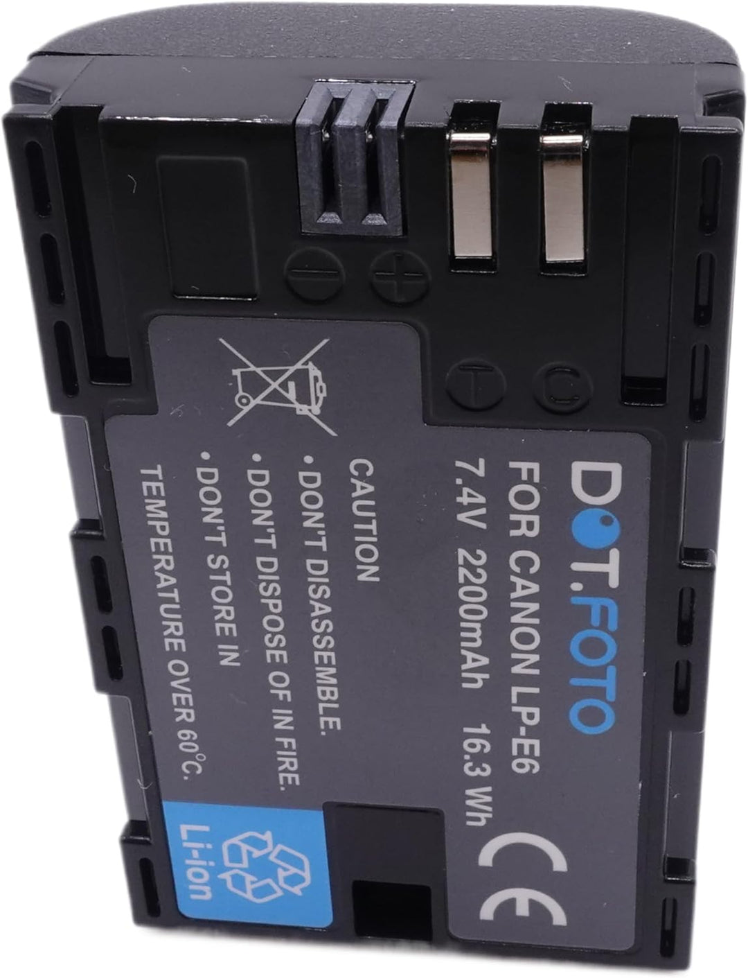 Dot.Foto LP-E6 Premium Hohe Kapazität 7.4v / 2200mAh Akku für Canon x 1 - LP-E6 2200mAh, x 1 - LP-E6