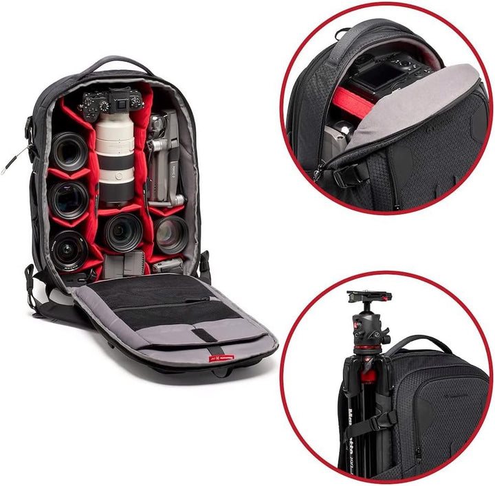 Manfrotto PRO Light Flexloader L, Profi-Rucksack für Kameras, Erweiterbare Tasche für 3-Achsen-Gimba
