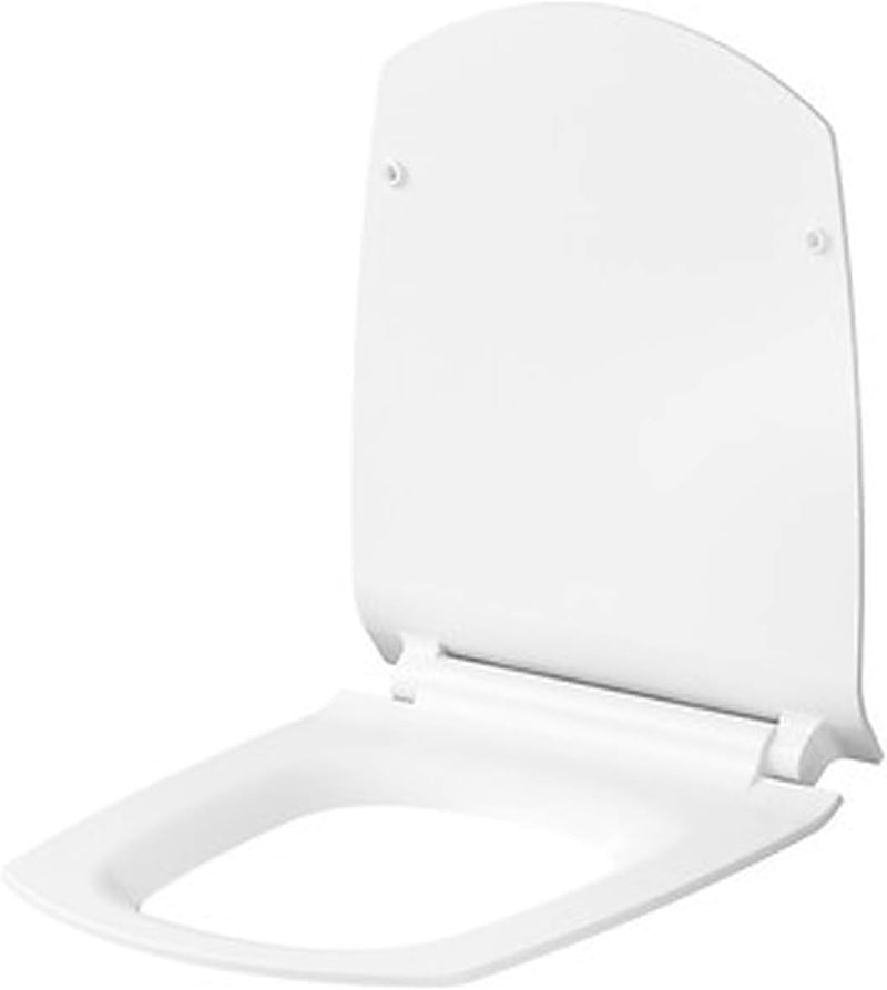 Keramik Stand- WC Toilette Komplett -Design- Set mit Spülkasten WC- Sitz Slim aus Duroplast mit Abse