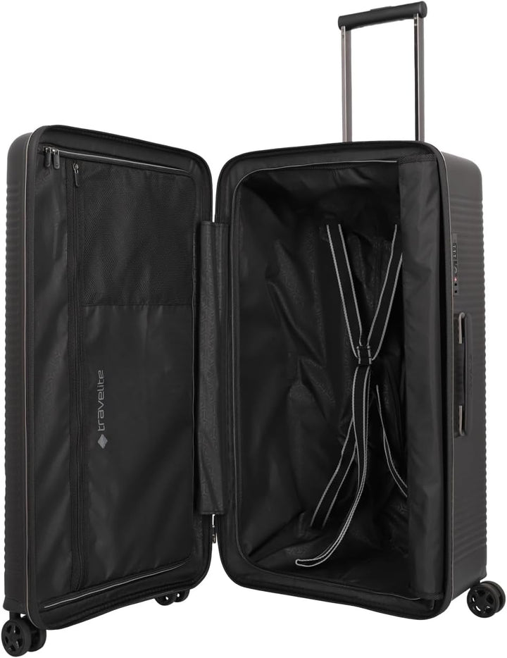 Travelite 4-Rad Hartschalenkoffer gross 101 Liter, XL Trunk Koffer, Gepäck Serie Roomer: Hartschalen