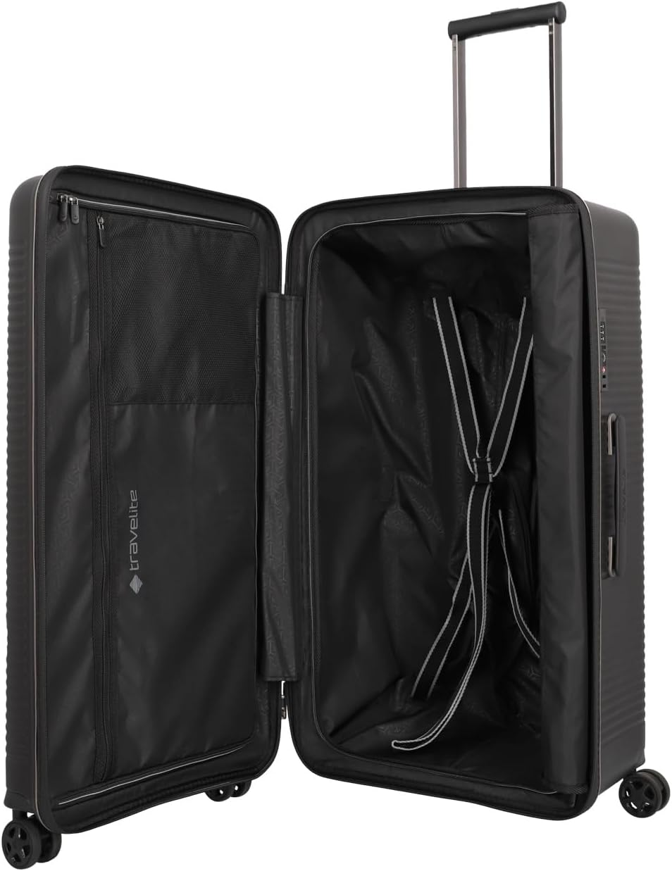 Travelite 4-Rad Hartschalenkoffer gross 101 Liter, XL Trunk Koffer, Gepäck Serie Roomer: Hartschalen