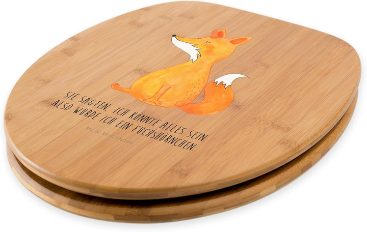 Mr. &amp; Mrs. Panda Motiv WC Sitz Fuchshörnchen Wunsch - Geschenk, Foxycorn, Toilettendeckel, Toilette,