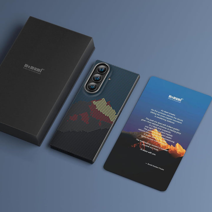 memumi 𝗨𝗽𝗴𝗿𝗮𝗱𝗲𝗱 Magnetische Carbon Hülle für Galaxy Z Fold 7, [mit Schutzfolie] kompatibel mit Mag-S