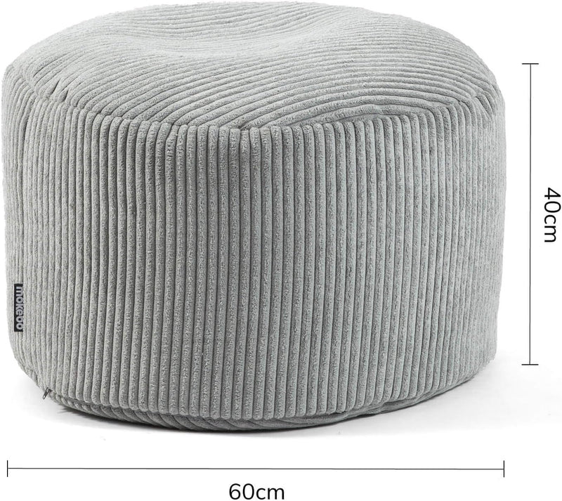 mokebo® Pouf, Hocker o. Sitzhocker aus Cord 40x60 cm &