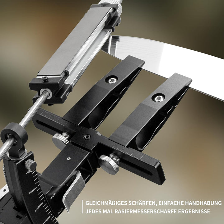 CWOVRS Messerschärfsystem Profi, Präziser Winkel-Schärfer Messerschärfer, Aluminium CNC Messerschlei