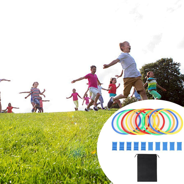 10 Stück Mehrfarbige Gymnastikreifen,Ringe Das Training Im Sport Mit Tasche,Koordinationsringe,Gymna