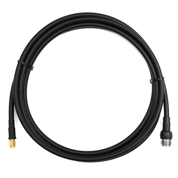 RANGEFUL 10m RP-SMA Stecker auf N Buchse Koaxialkabel – 10 Meter 5D-FB Verlustarmes Antennenkabel Ø7