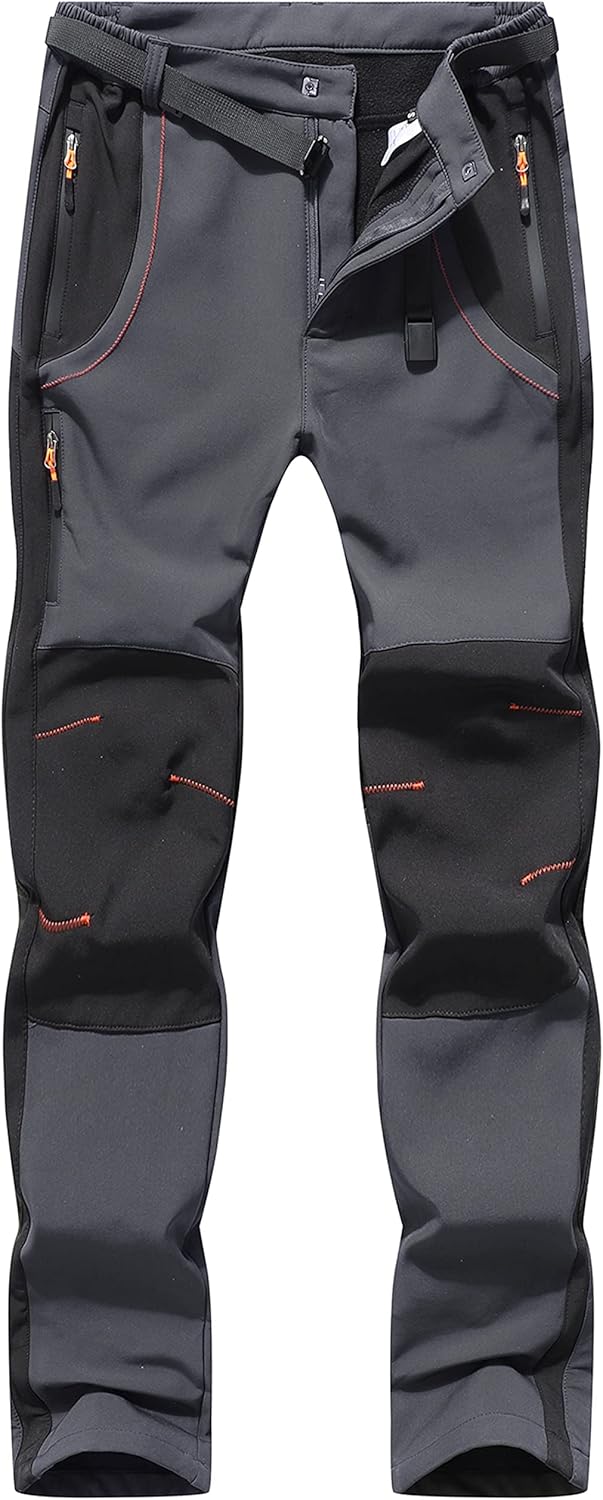 BenBoy Herren Wanderhose Wasserdicht Softshellhose Outdoorhose Winddicht Warm Gefüttert Skihose Snow