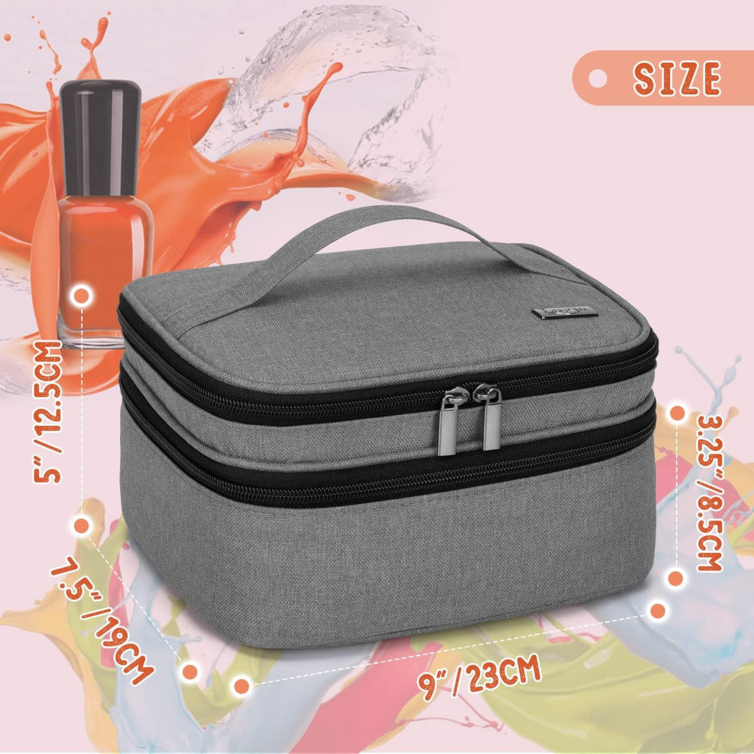 Luxja Aufbewahrungsbox für Nagellack, Organizer, Aufbewahrung für Nagellack, Grau