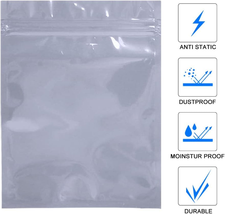 10 Stück Wiederverschliessbare Antistatische Beutel 40x50cm Extra Grosse ESD-Abschirmungs Tasche mit