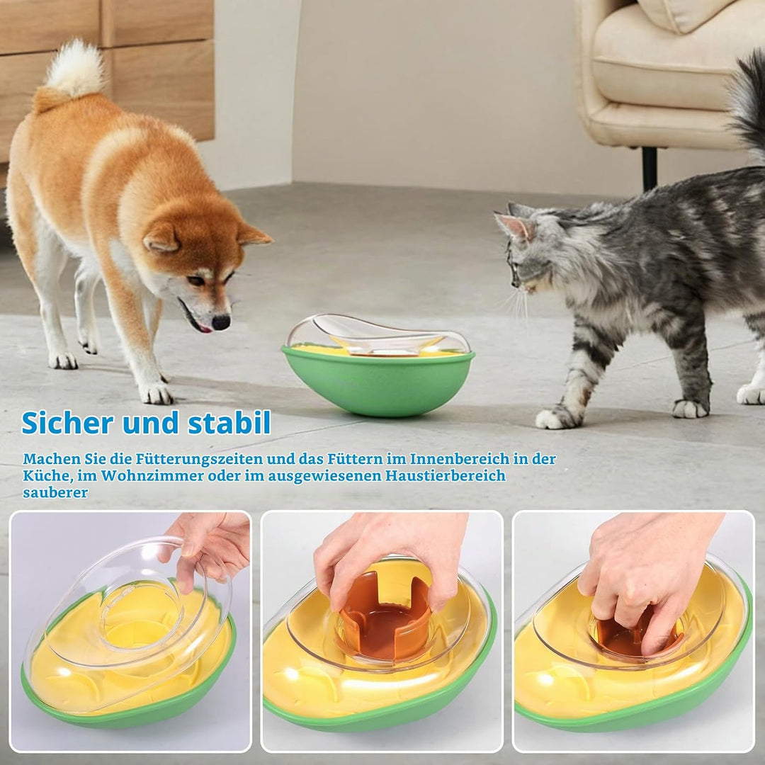 Avocado Interaktives Hundespielzeug, Leckerli-Spender Wackelspielzeug für Hunde, auslaufsicheres Wel
