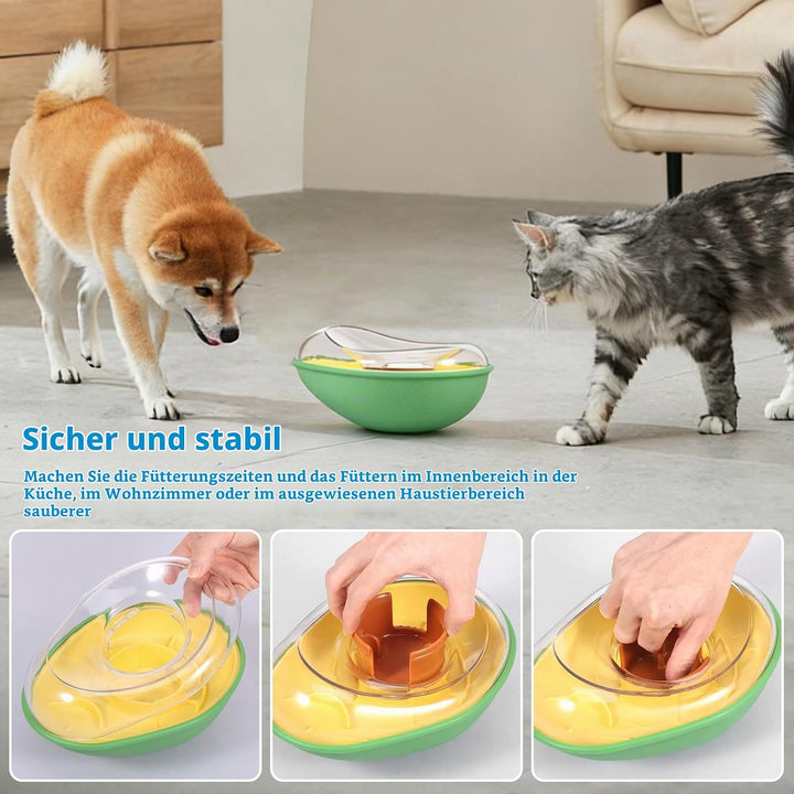 Avocado Interaktives Hundespielzeug, Leckerli-Spender Wackelspielzeug für Hunde, auslaufsicheres Wel