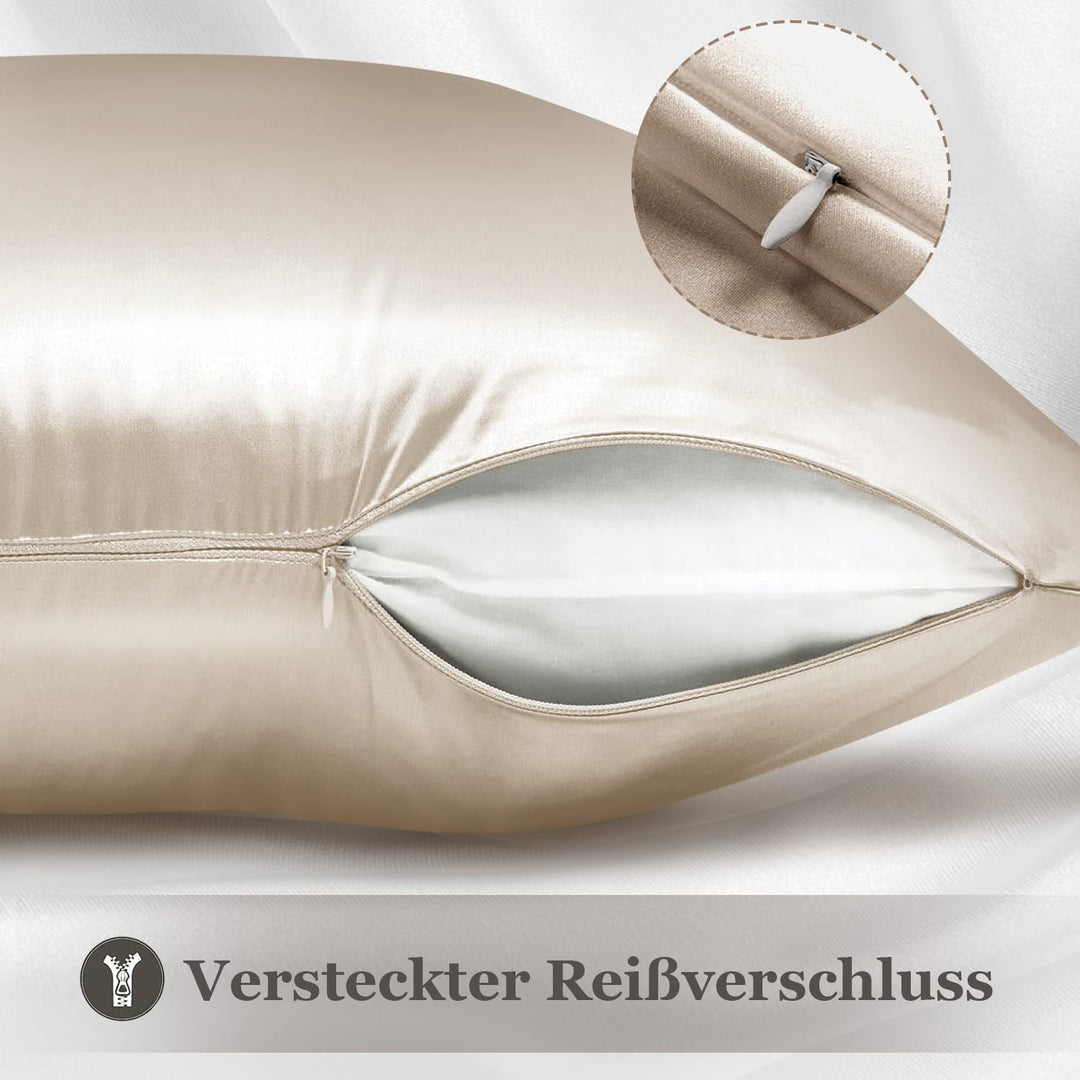 Adubor 100% Seidenkissenbezug 80x80 cm für Haar und Haut, Beide Seiten Natürliche Kissenbezug Seide,