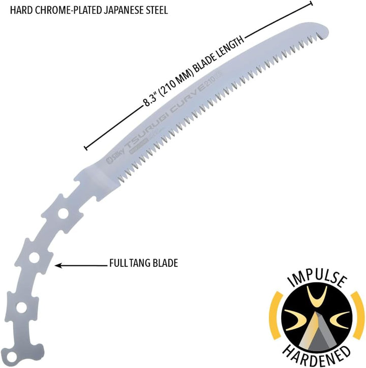Silky Ersatzblatt für Silky Säge Tsurugi Curve Ersatzblatt 210mm grob, gebogen, 210mm grob