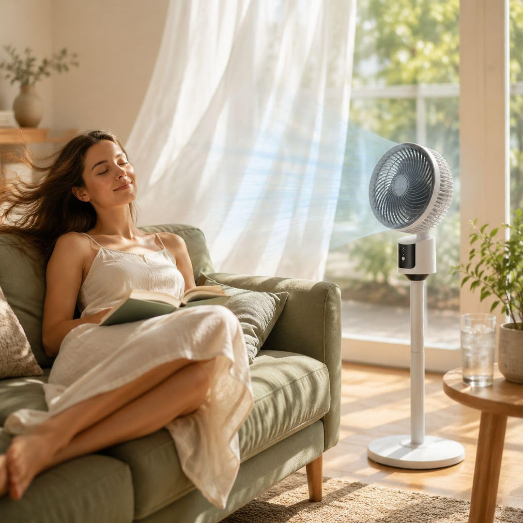 Standventilator für Schlafzimmer – 2026 Verbesserter Ganzraum-Luftzirkulator, 27,4 m Luftstrom, 30 d