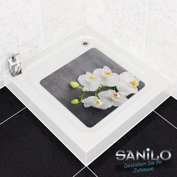 Sanilo Badematte 53 x 53 cm, rutschfeste Duschmatte für Dusche und Badewanne, Antirutschmatte maschi