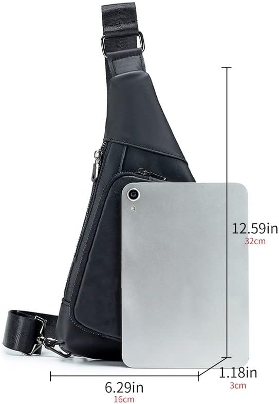 MANNUOSI Leder Umhängetasche Herren Schultertasche Leder Arbeit Taschen Mann Handtasche Herren Messe