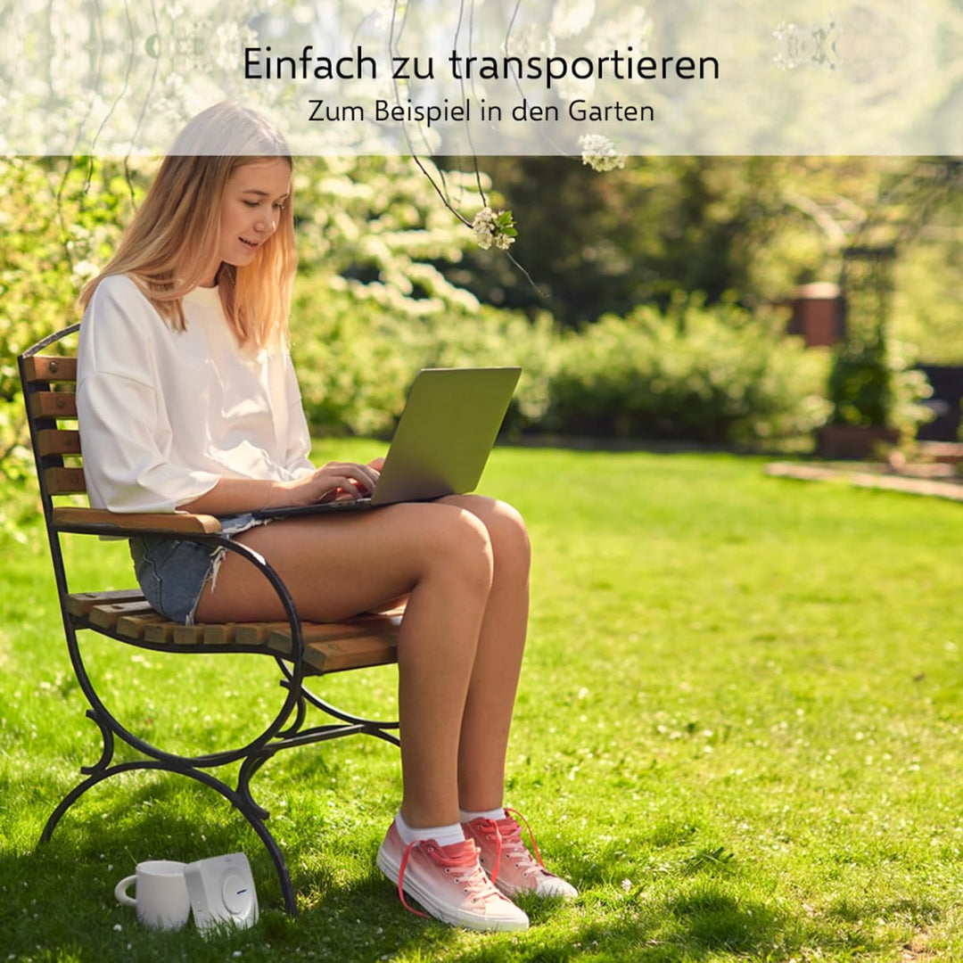 ELRO DB3000 Funk Türklingel Set - 1x Tragbare Empfänger mit Batterie + 1x Plug-in Empfänger für Stec