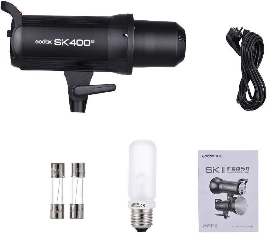 GODOX SK400II 400Ws Studio-Blitzlicht Eingebautes 2.4G Wireless X-System GN65 5600K mit 150W Modelli