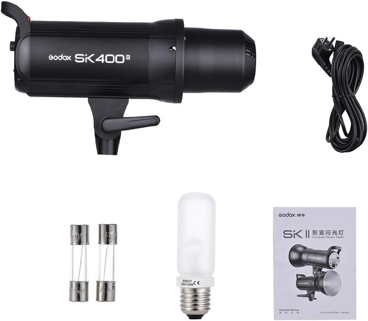 GODOX SK400II 400Ws Studio-Blitzlicht Eingebautes 2.4G Wireless X-System GN65 5600K mit 150W Modelli