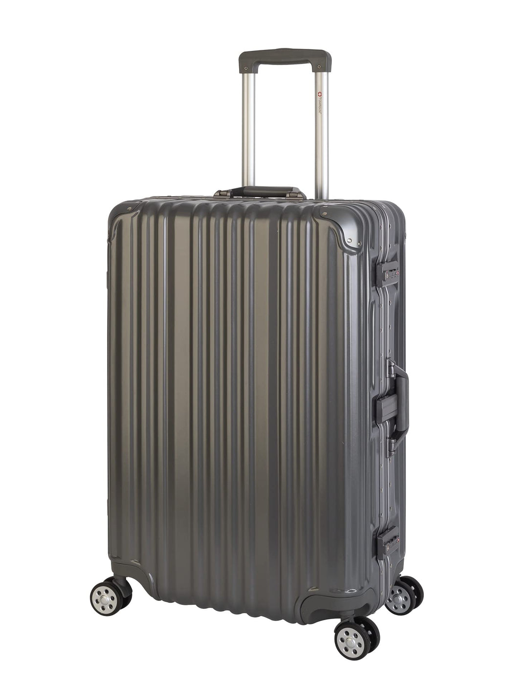 Travelhouse London Koffer Grau L-75cm · Alu-Rahmen · Polykarbonat Hartschale · Trolley Reisekoffer R