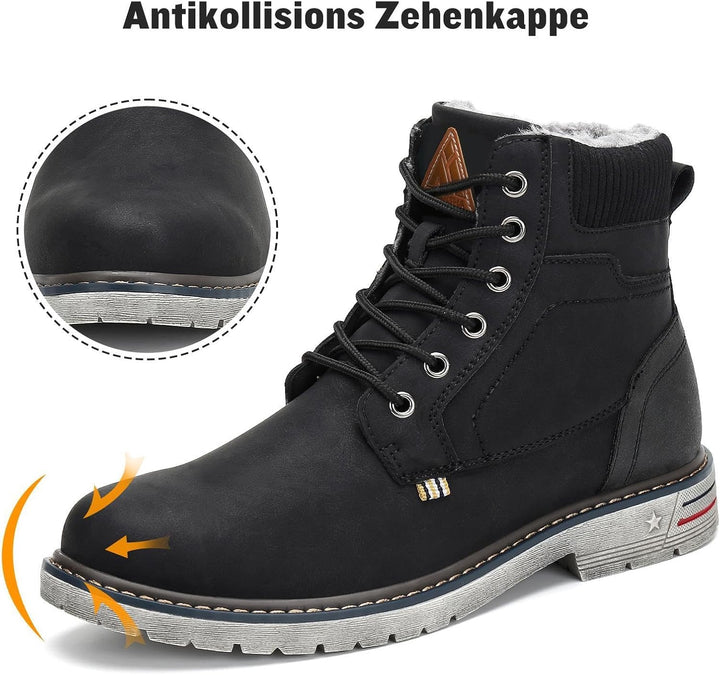 Mishansha Warme Gefüttert Winterstiefel Herren Damen Wasserdicht Winterschuhe Trekking Wanderschuhe