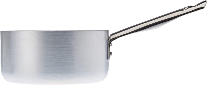 Pentole Agnelli Platinum Hohe Stielkasserolle aus Aluminium, Dicke 5 mm, mit Griff aus Edelstahl, Si