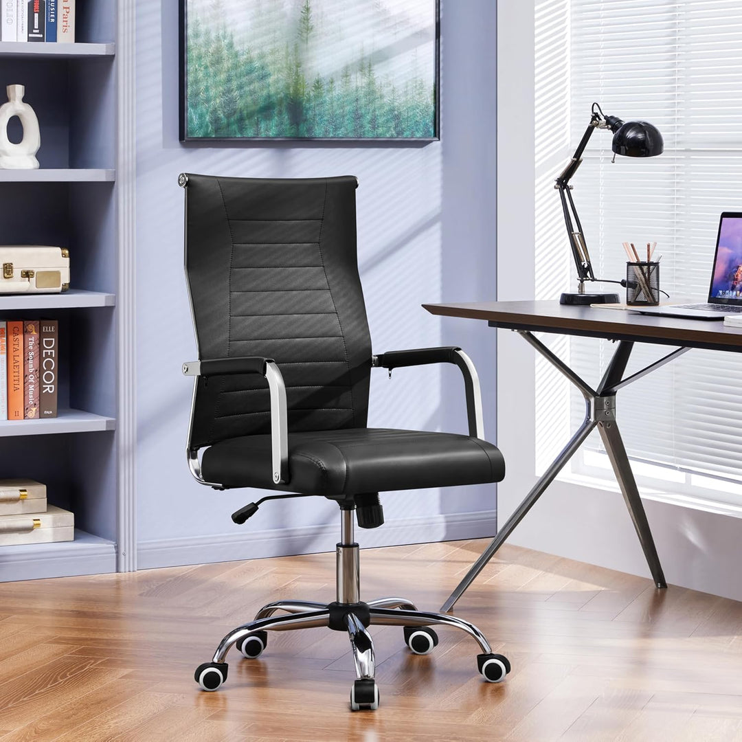 Yaheetech Bürostuhl ergonomischer Schreibtischstuhl mit Armlehnen, Chefsessel Computerstuhl hoher Rü