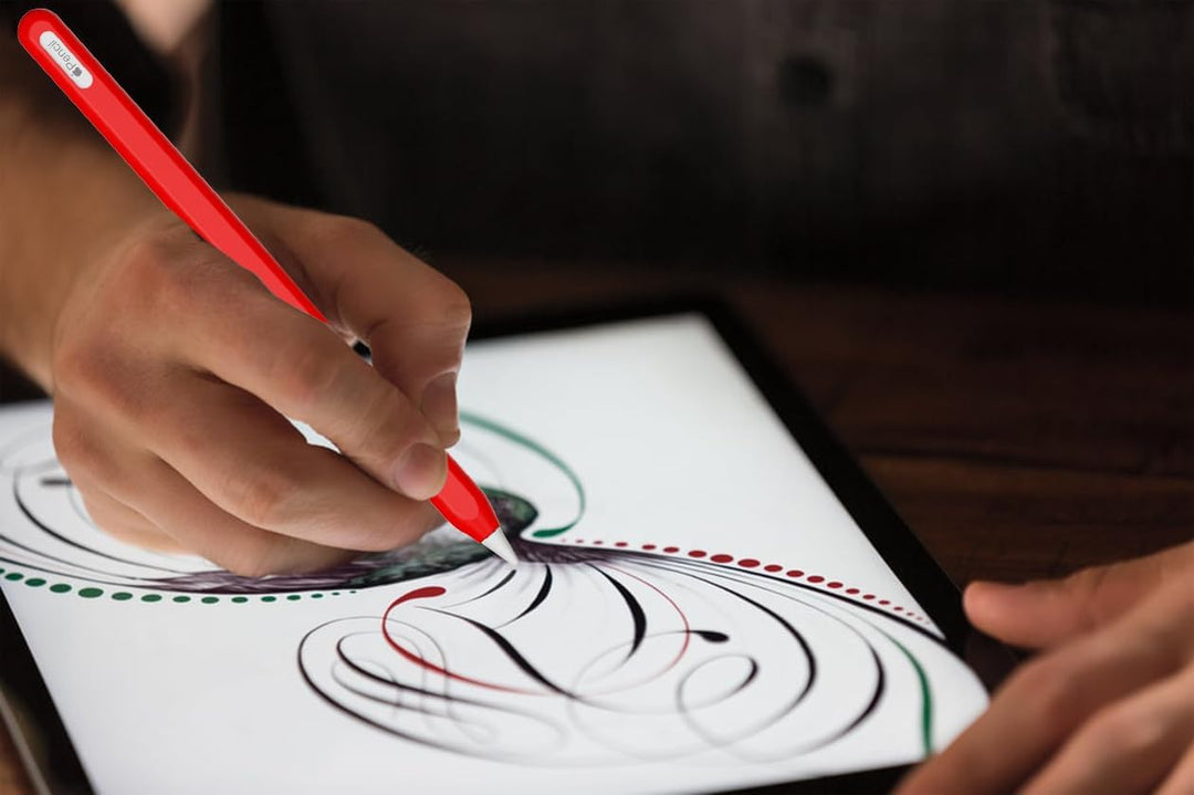 Ultra Dünn Silikon Skin Cover Kompatibel mit Apple Pencil 2nd Gen, Schutzhülle Silikon Case für iPad