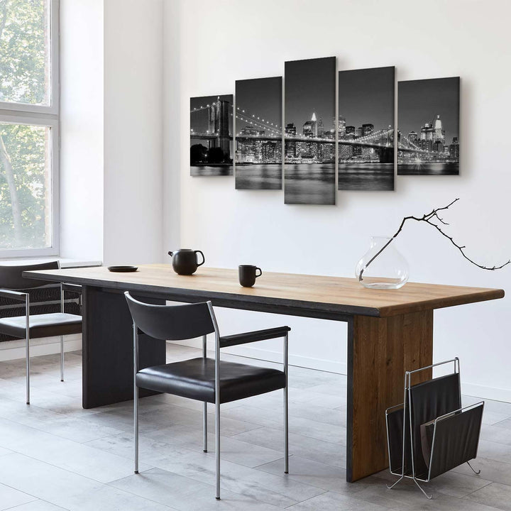 murando - Bilder New York 100x50 cm Vlies Leinwandbild 5 tlg Kunstdruck modern Wandbilder XXL Wandde