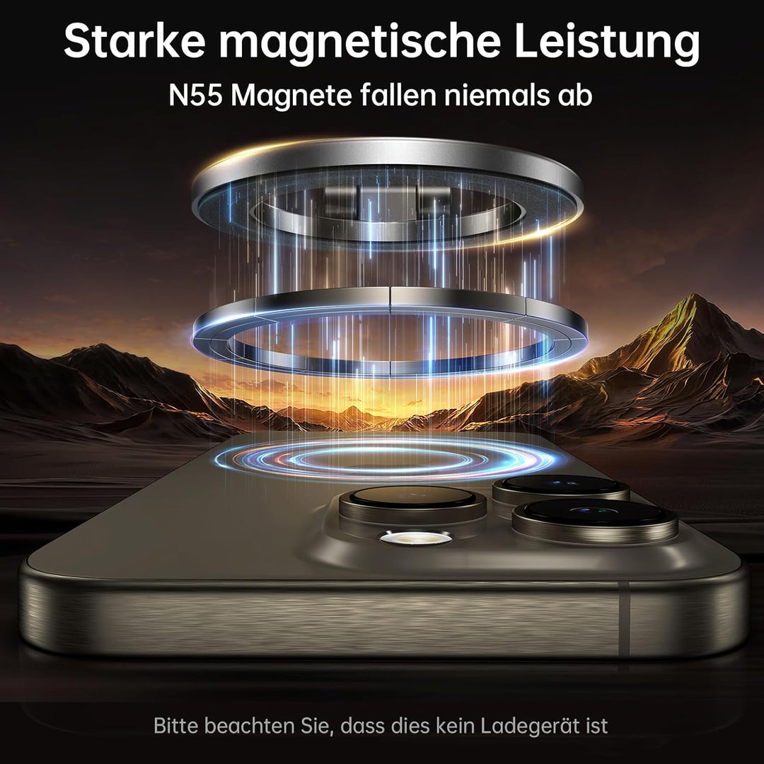 SYNCWIRE Handyhalterung Auto für MagSafe Autohalterung [Flexible DREI Achsen] Ganzmetall Magnetische