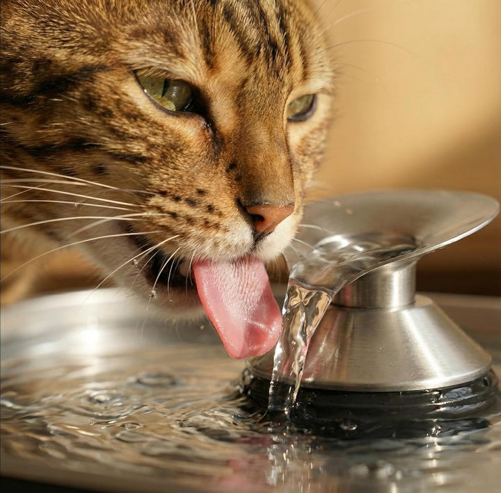 Zedar WF600 Edelstahl Drahtloser Trinkbrunnen mit APP für Katze oder Hund - Inklusive 3 Filtern - Ka