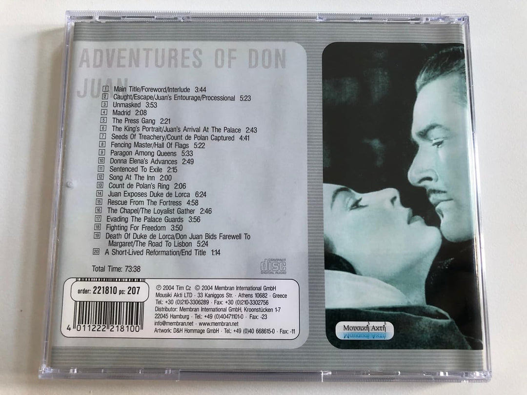 Adventures of Don Juan, Audio-CD
