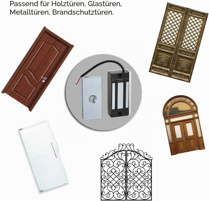 Mini Elektromagnetische Magnetische Türschloss, 60 KG Power on Lock DC24V Zugangskontrolle Magnetven