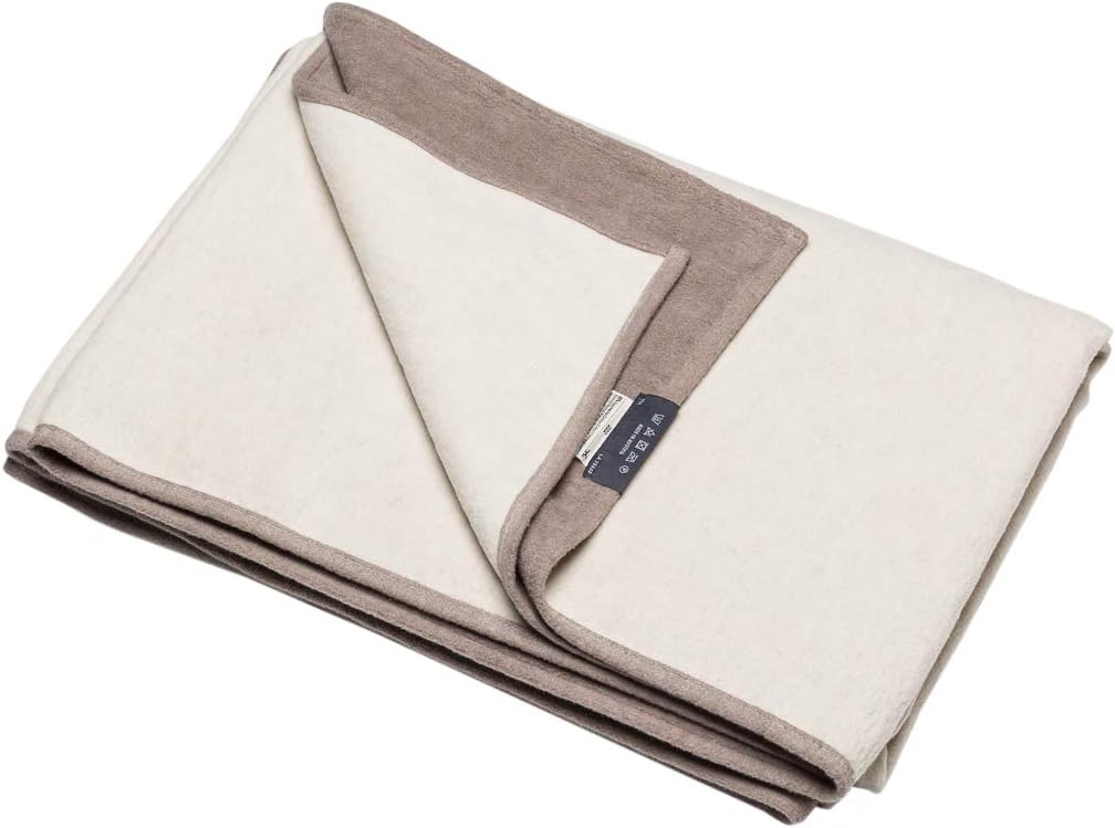 David Fussenegger Kuscheldecke Velvet Uni/Wende, rohweiss/Schlamm, 135x200 cm, 112160K2 135x200 cm R