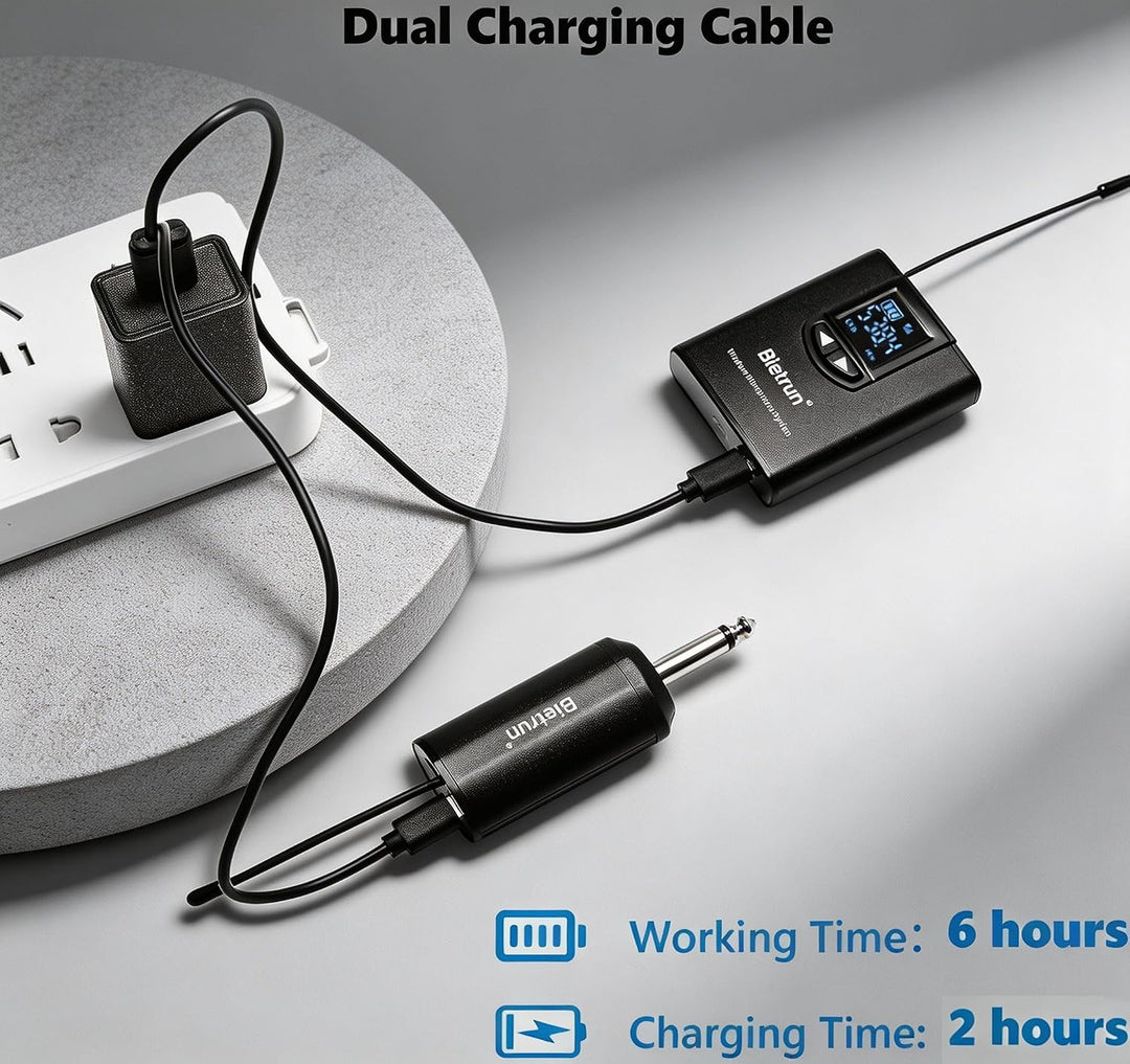 UHF Wireless Lavalier Lapel Microphone System, Kabelloses Lavalier-Mikrofon, Headset Mic, Interview
