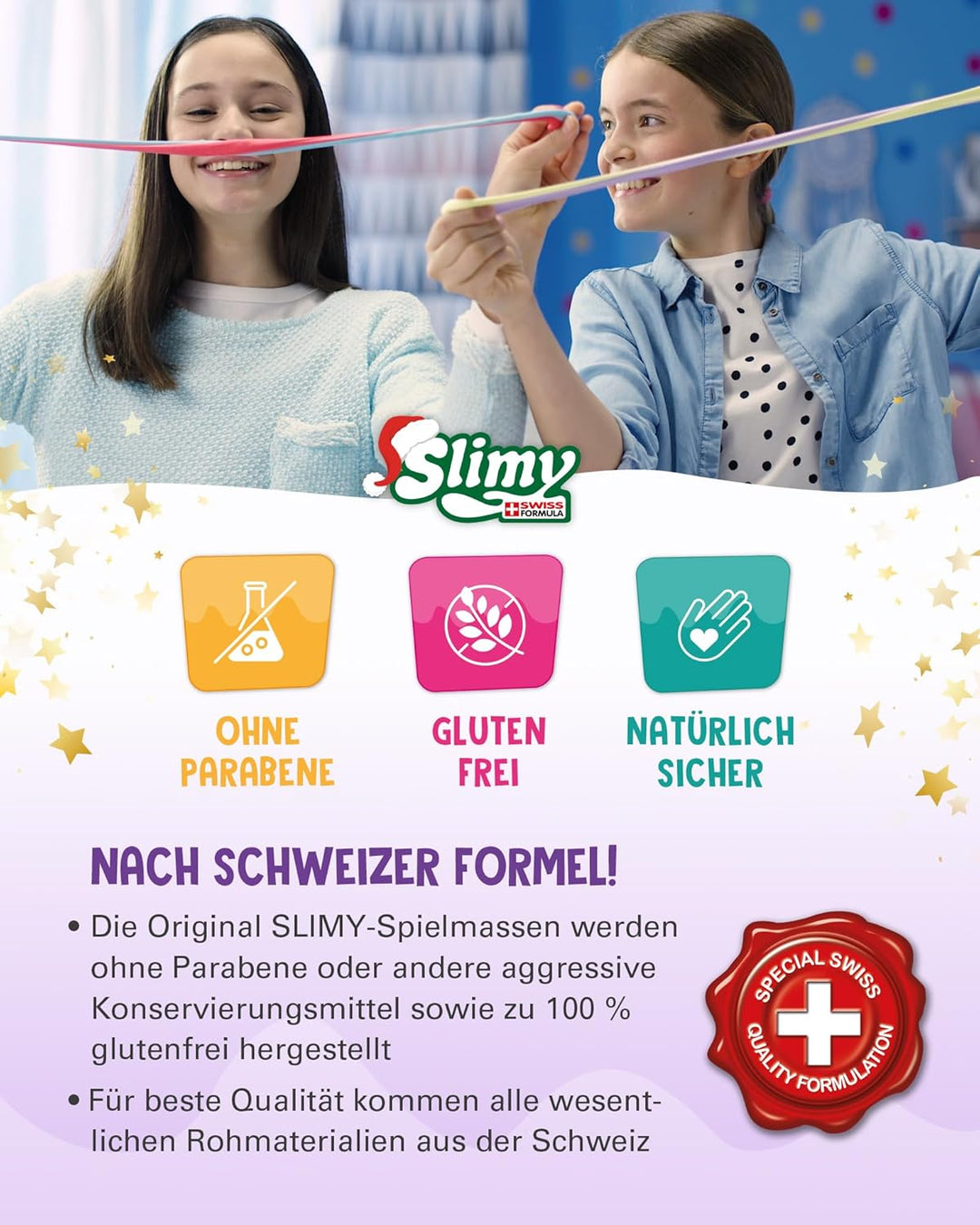 SLIMY Adventskalender Limited Edition mit 24 verschiedenen Spielmassen - Original Slime Geschenk-Set