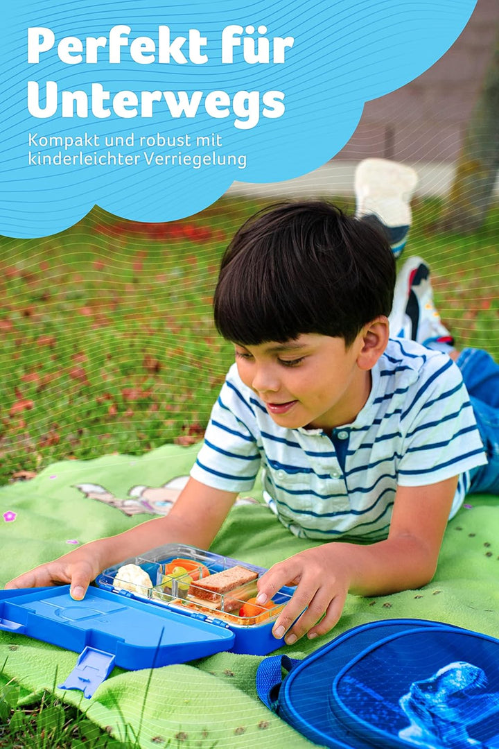 Jarlson® Brotdose Kinder mit Fächern - TONI Lunchbox - Bento Box auslaufsicher – Jausenbox für Kinde