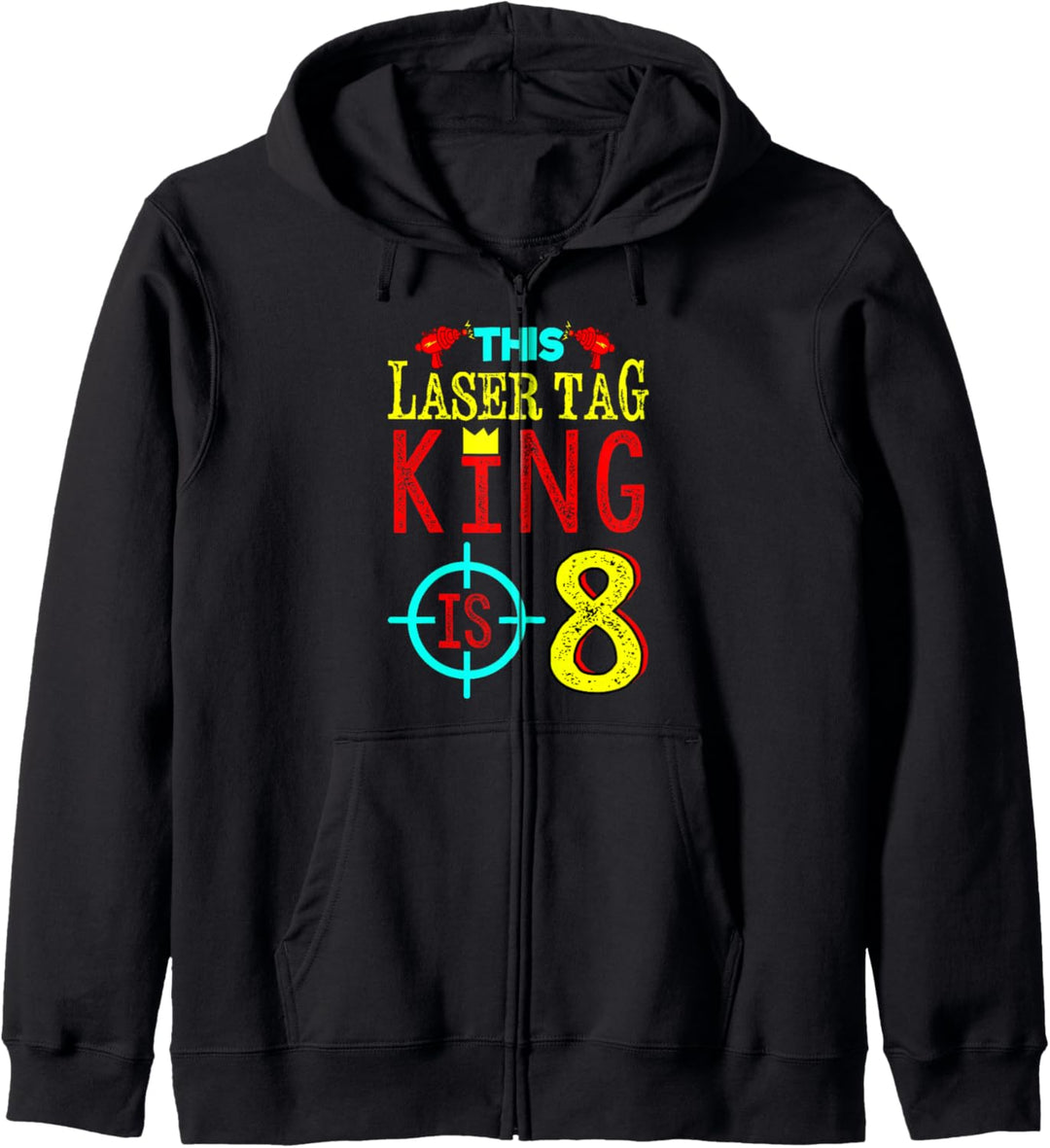 8. Geburtstag - Dieser Laser Tag King ist 8 Jahre alt Kapuzenjacke