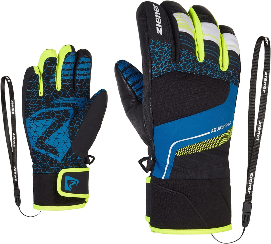 Ziener Jungen Lonzalo Ski-Handschuhe/Wintersport | wasserdicht, atmungsaktiv, Primaloft 7 persian bl