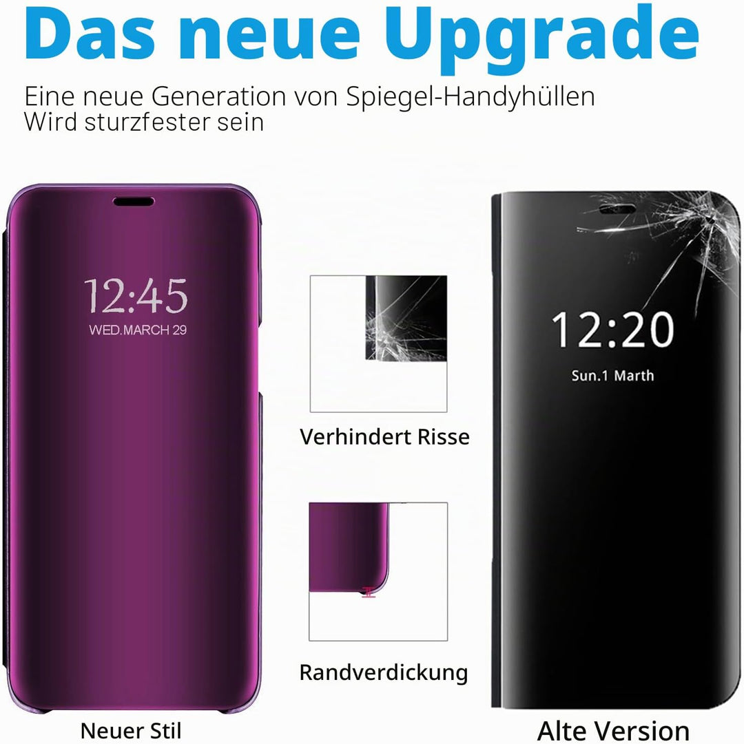für Samsung S26 Ultra Hülle Clear View Spiegel Handyhülle für Samsung Galaxy S26 Ultra Flip Case Han