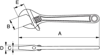 Bahco 9031 RC US 20,3 cm breite Öffnung, verstellbarer Schraubenschlüssel, Chrom 8 inches Chrom-Fini