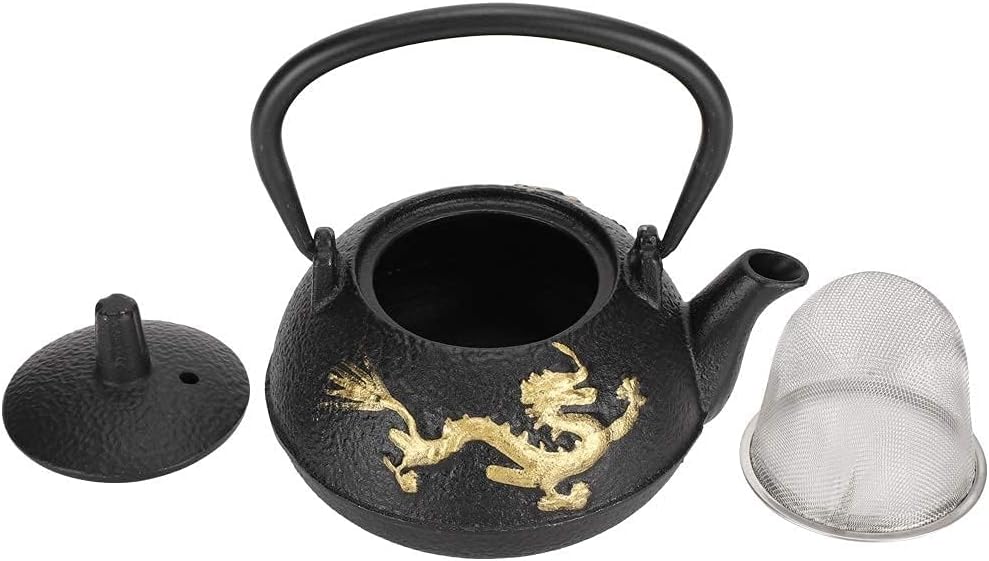 Agatige 300ml Japanische Teekanne, Gusseisen Teekanne mit Siebeinsatz für Teehaus, Zuhause, Einzugsg