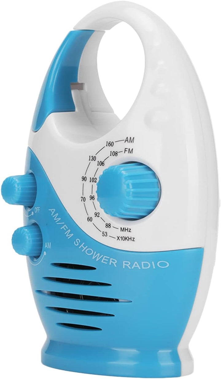 Tragbares AM-FM-Radio, Duschradio mit Lautsprecher, Hakentyp Wasserdichtes Rundfunk-Musikradio für N