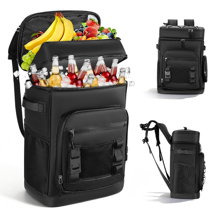 Grosser Wasserdichter Kühlrucksack 48 Dosen Fassungsvermögen - Isolierter Camping Rucksack mit Tragb