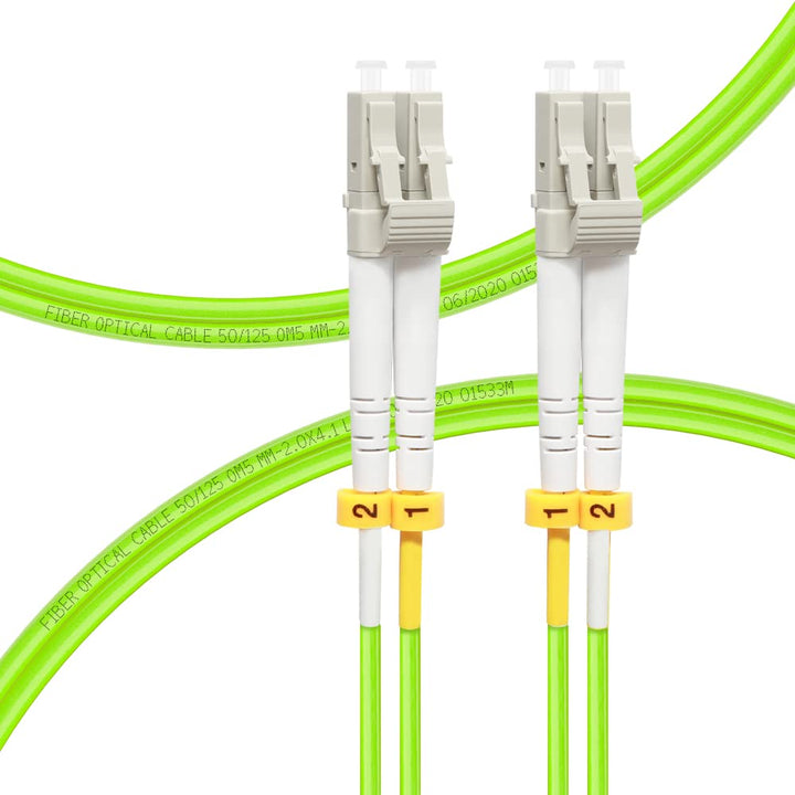 FLYPROFiber 0.2M OM5 LC auf LC LWL-Patchkabel | Längenoptionen: 0,2m-20m, 40 GB/100 GB Duplex LC-LC
