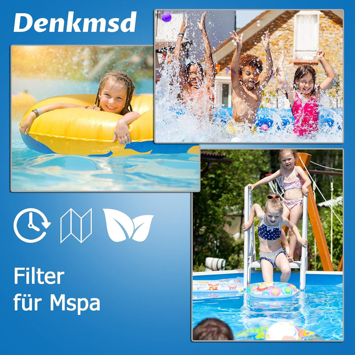 2 Stück Filterkartuschen mit Schutznetzen für MSpa Whirlpoal, Ersatz Filter Filterkartusche für MSpa