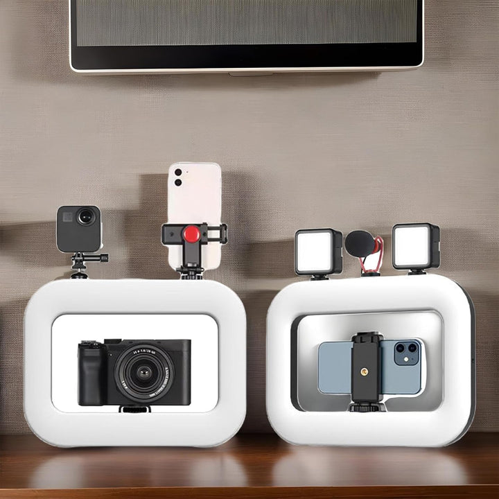 Handy Ringlicht | Videoleuchte Mit Stabilisator Für Kamera,Tragbares Helles LED Ring-Selfielicht Für
