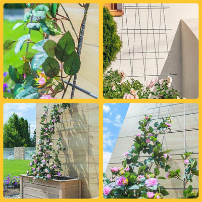 KADAX Rankgitter, Gitterspalier für Garten, Pflanzen, Balkon, Terrasse, Metall Spalier, Rankhilfe, K